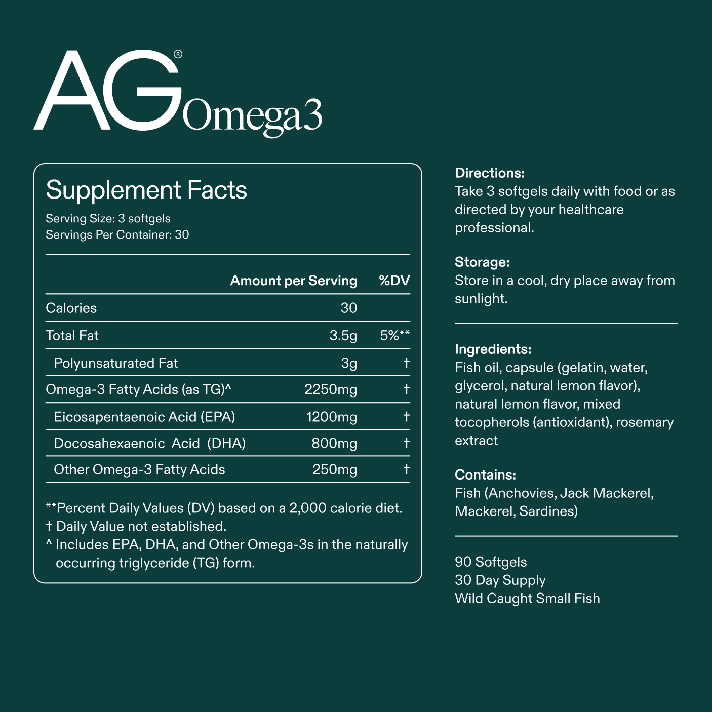 AG1： Omega3