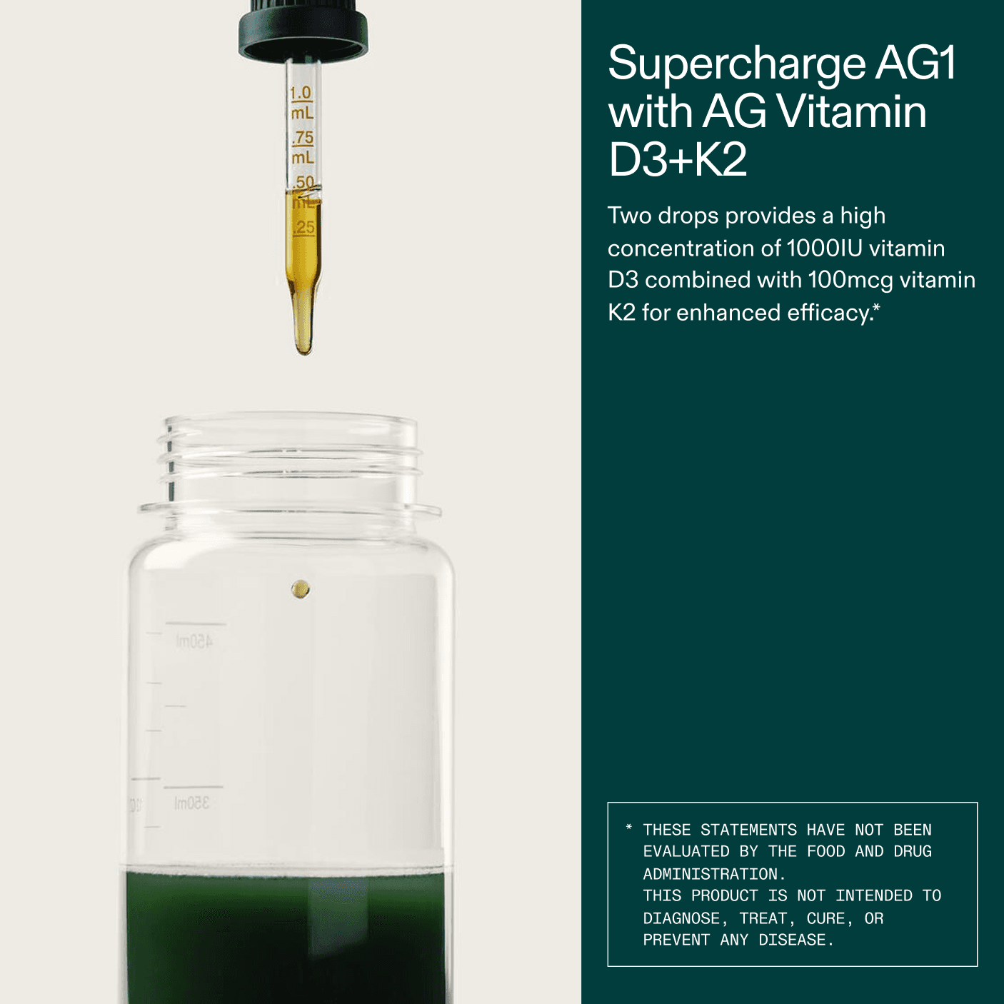 AG1： Vitamin D3+K2